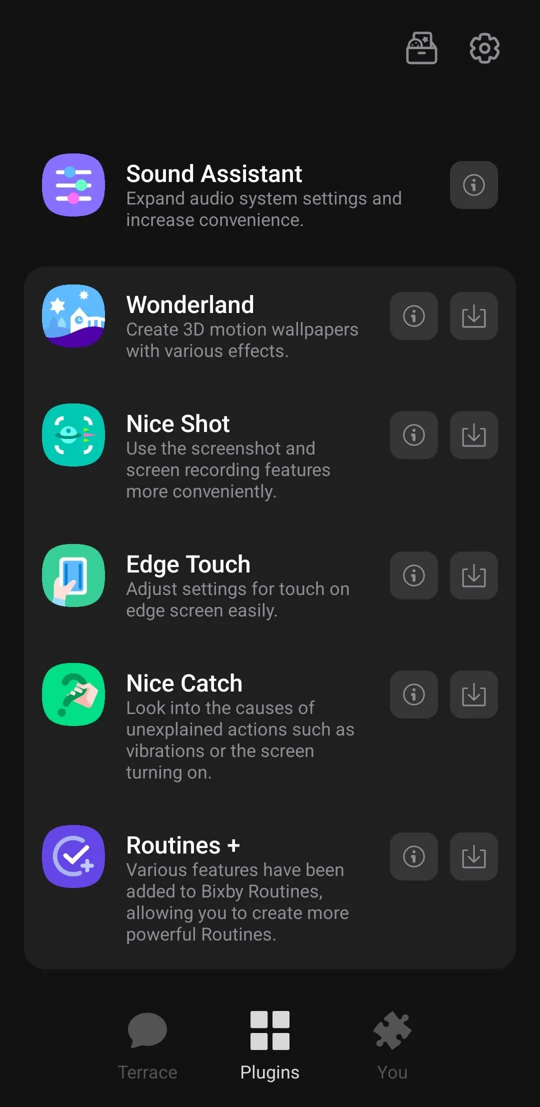 Màn hình chính ứng dụng Good Lock trên Samsung Galaxy, một công cụ tùy biến hệ thống.