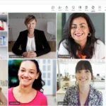 Màn hình cuộc gọi video Microsoft Teams tích hợp tính năng Copilot AI hỗ trợ cuộc họp