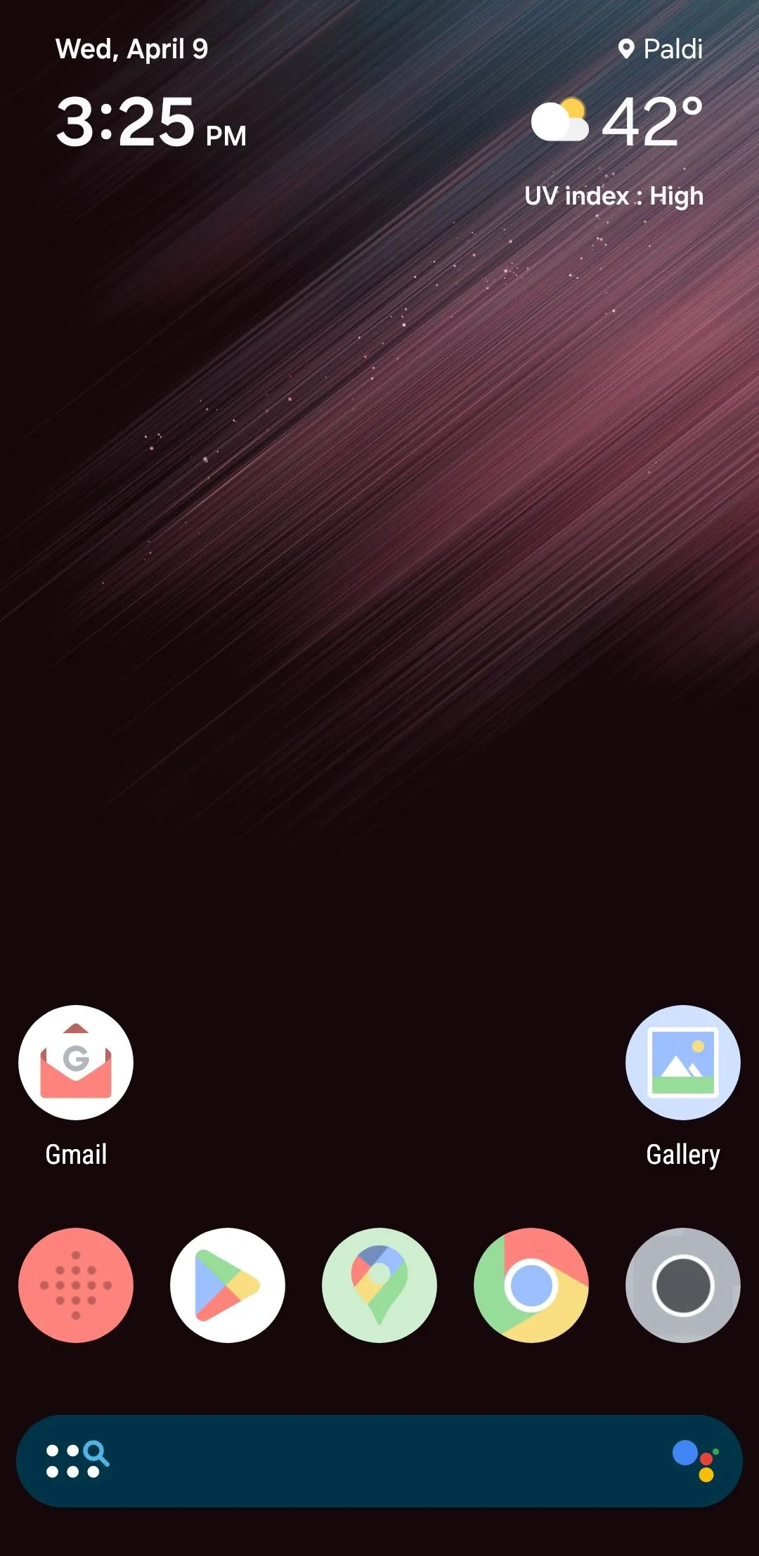 Màn hình điện thoại Android hiển thị các icon ứng dụng được tùy biến bằng Delta Icon Pack