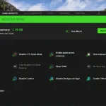 Màn hình Game Booster của ứng dụng Razer Cortex trên Windows 11, hiển thị các tùy chọn tối ưu hiệu suất game.