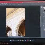 Màn hình giao diện Adobe Photoshop 2025 trên Windows 11, hiển thị các thanh công cụ và không gian làm việc.