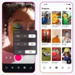 Màn hình giao diện ứng dụng Edits của Meta, hiển thị các công cụ chỉnh sửa video mạnh mẽ và tùy chọn sáng tạo nội dung