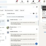 Màn hình LinkedIn thể hiện tin nhắn tuyển dụng gấp gáp, cảnh báo về chiêu trò gây áp lực khi tìm việc online.