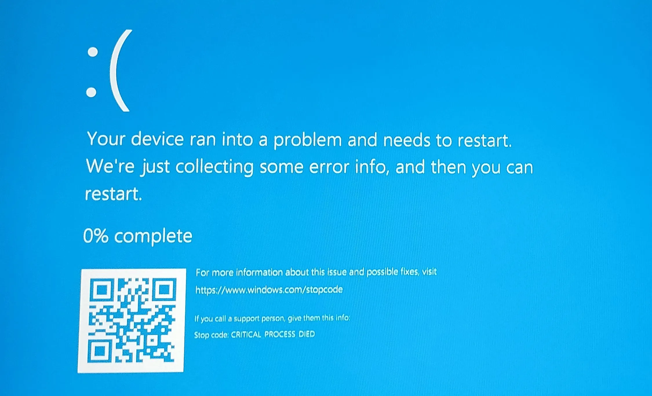 Màn hình xanh chết chóc (BSOD) trên Windows, biểu hiện của lỗi máy tính