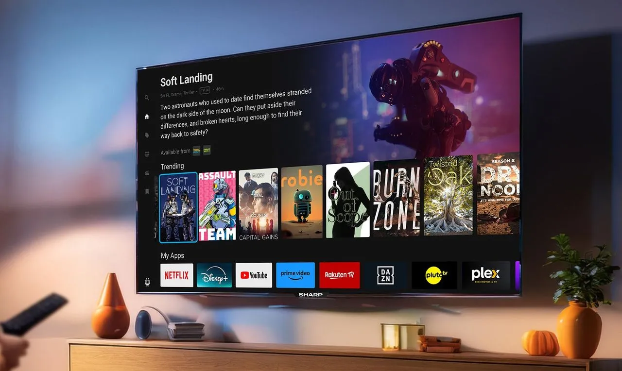 Mẫu TV thông minh Sharp với hệ điều hành TiVo OS, minh chứng cho độ bền Mini-LED