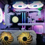 Máy tính gaming với hệ thống tản nhiệt nước và linh kiện mạnh mẽ