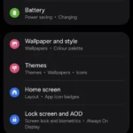 Menu cài đặt pin trên Samsung S25 Ultra, hiển thị tùy chọn giới hạn sử dụng nền