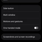 menu cài đặt tính năng nâng cao trên điện thoại Android