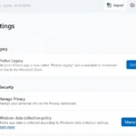 Menu cài đặt ứng dụng Photos trên Windows 11