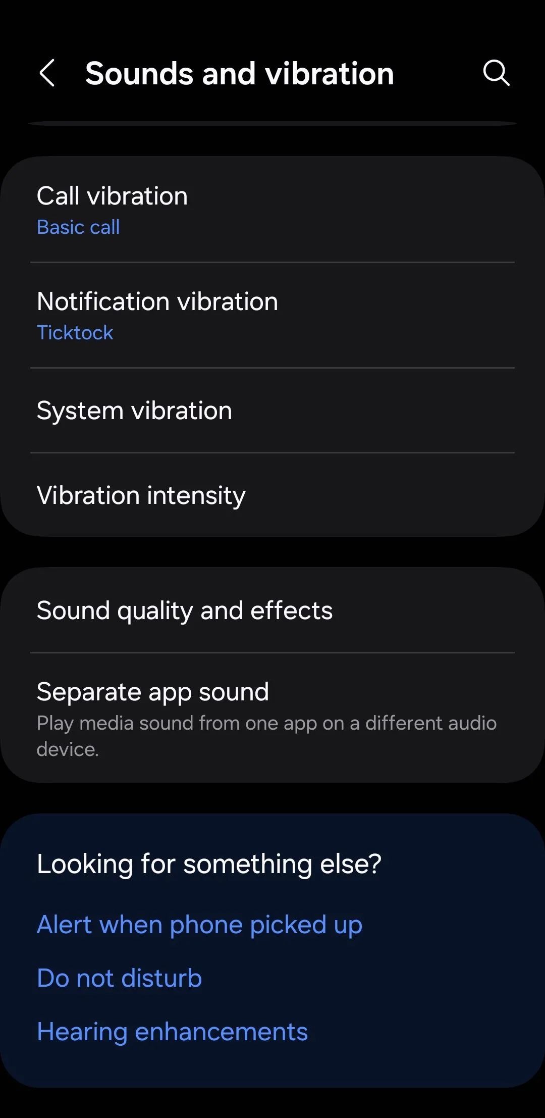 Menu Chất lượng âm thanh và hiệu ứng trên Samsung Galaxy, nơi bật tính năng Dolby Atmos.