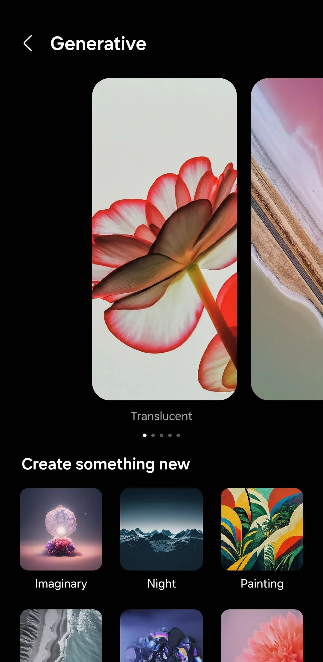 Menu hình nền tạo sinh trên điện thoại Samsung Galaxy AI