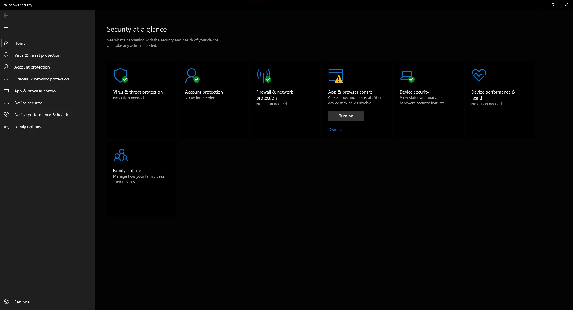 Menu Tùy chọn chống virus trong Windows Security trên Windows 10/11