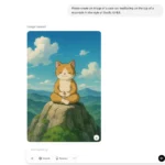 Mèo thiền định phong cách Studio Ghibli tạo bởi ChatGPT GPT-4o