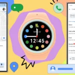 Minh họa tính năng Galaxy Watch cho trẻ em với khả năng theo dõi vị trí và quản lý danh bạ trên điện thoại Samsung Galaxy