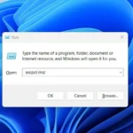 Mở Chính sách bảo mật cục bộ trên Windows bằng lệnh secpol.msc trong hộp thoại Run