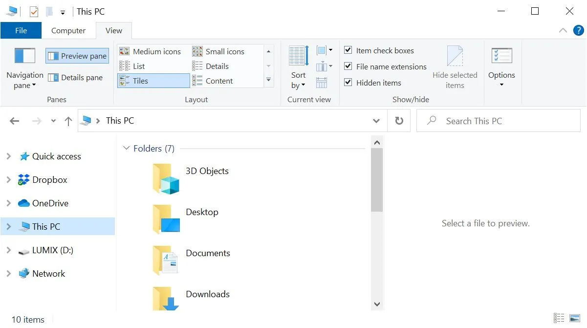 Ngăn xem trước File Explorer đang mở, cần tắt để sửa lỗi tệp tin đang sử dụng