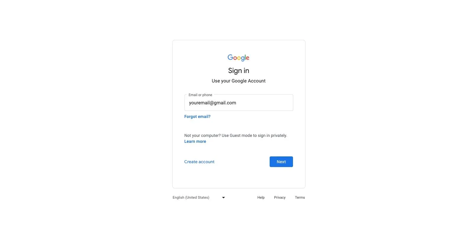 Người dùng đang thực hiện thao tác đăng nhập bằng tài khoản Google trên một website