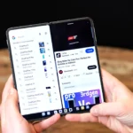 Người dùng trải nghiệm đa nhiệm chia đôi màn hình trên OnePlus Open, tận dụng tối đa không gian màn hình gập.