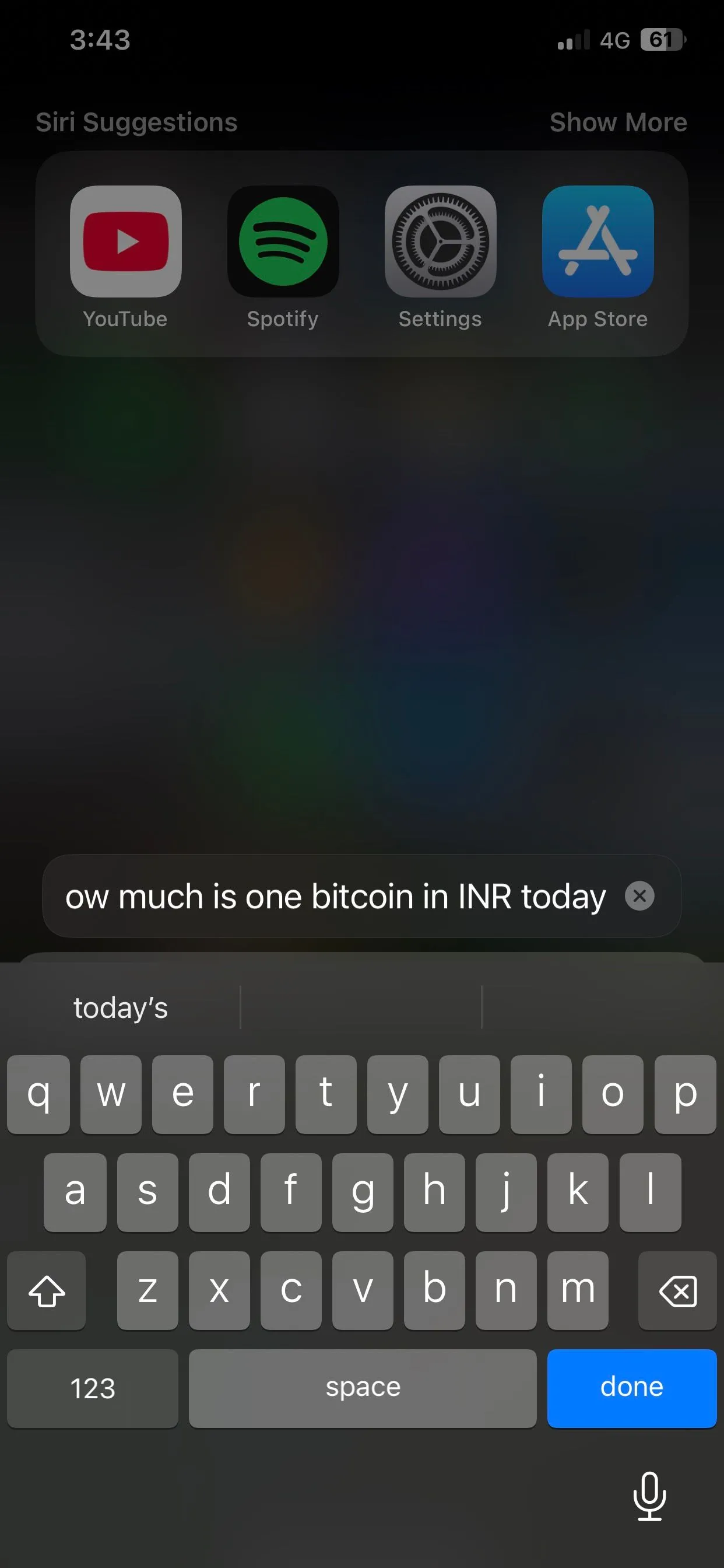 Nhập lệnh cho Siri bằng bàn phím trên iOS 17.