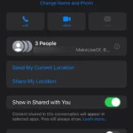 Nút "Rời khỏi Cuộc trò chuyện này" trong nhóm iMessage trên iPhone