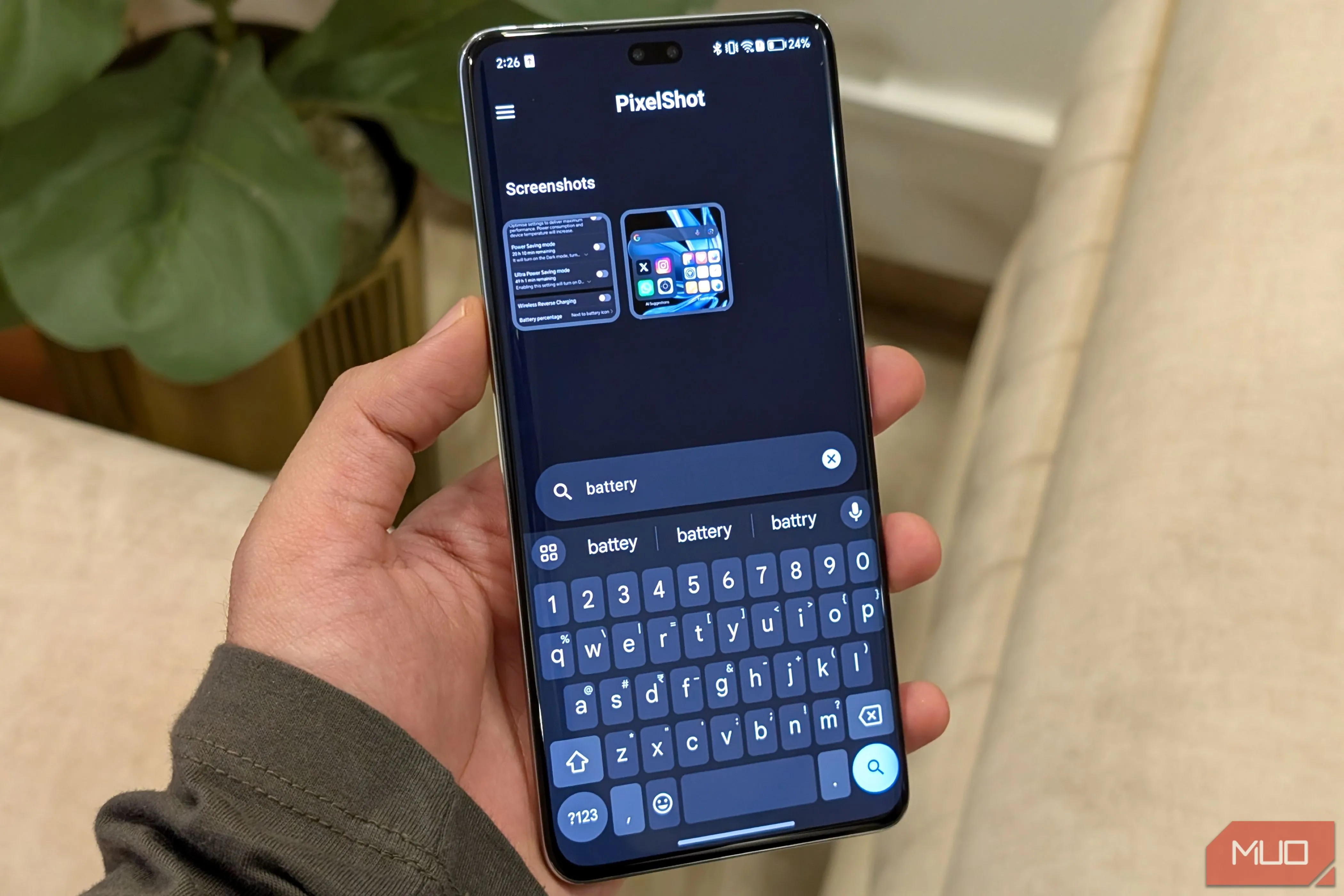 PixelShot tìm kiếm và hiển thị kết quả phân tích thông tin pin từ ảnh chụp màn hình