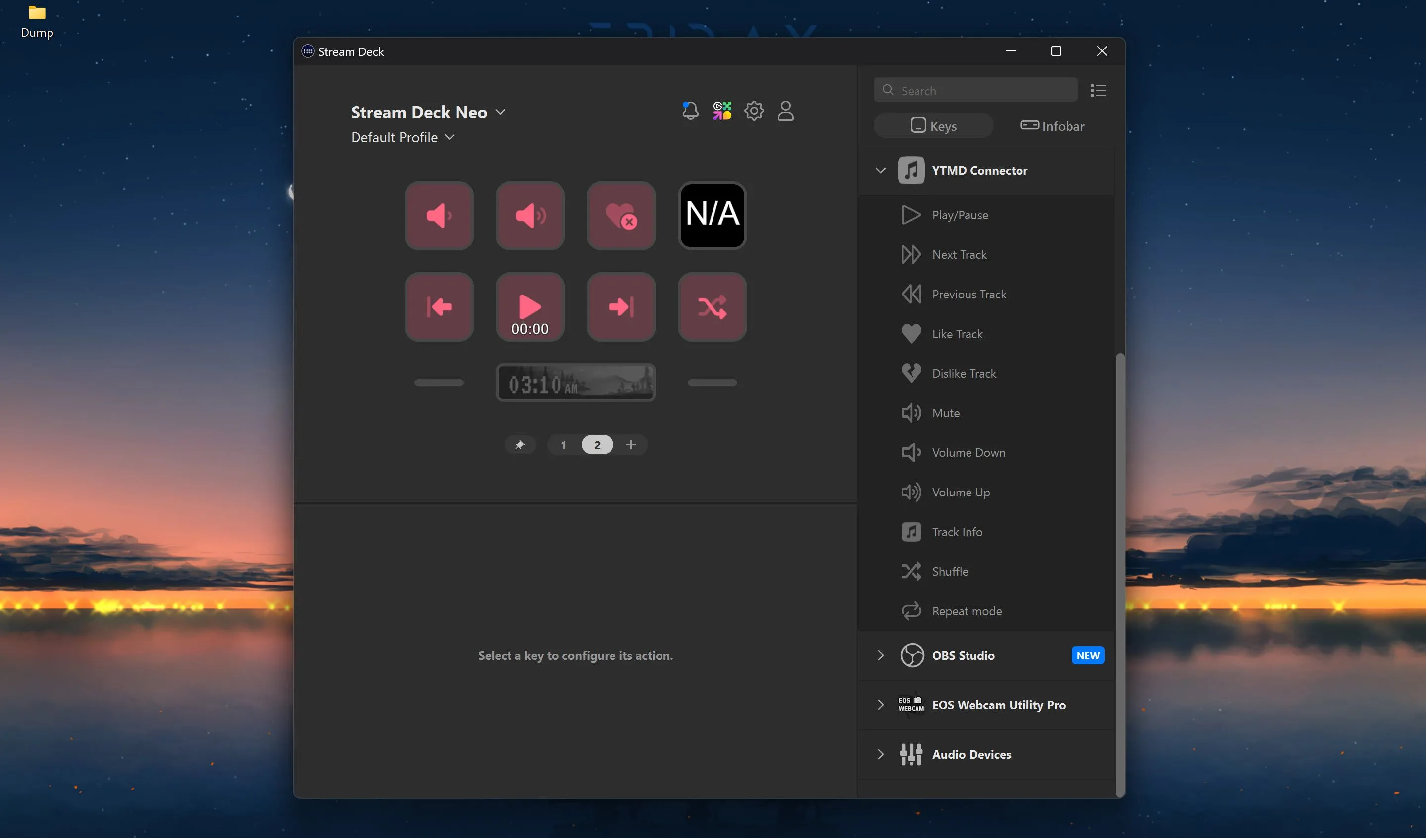 Plugin YTMD Stream Deck hiển thị trên màn hình máy tính Windows