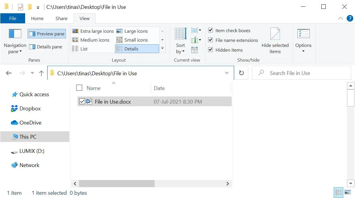 Sao chép đường dẫn tệp từ thanh địa chỉ trong Windows File Explorer