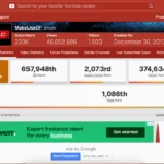 Số liệu thống kê trên Social Blade cho nhà sáng tạo nội dung