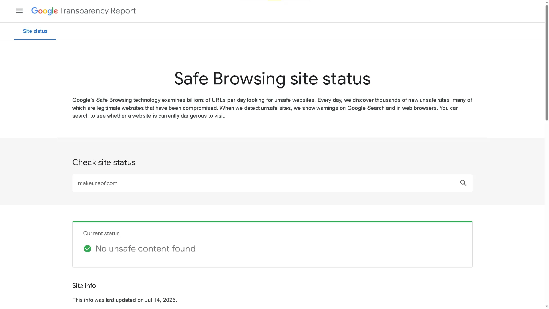 Sử dụng Google Safe Browsing để tìm kiếm nội dung không an toàn trên trang web.