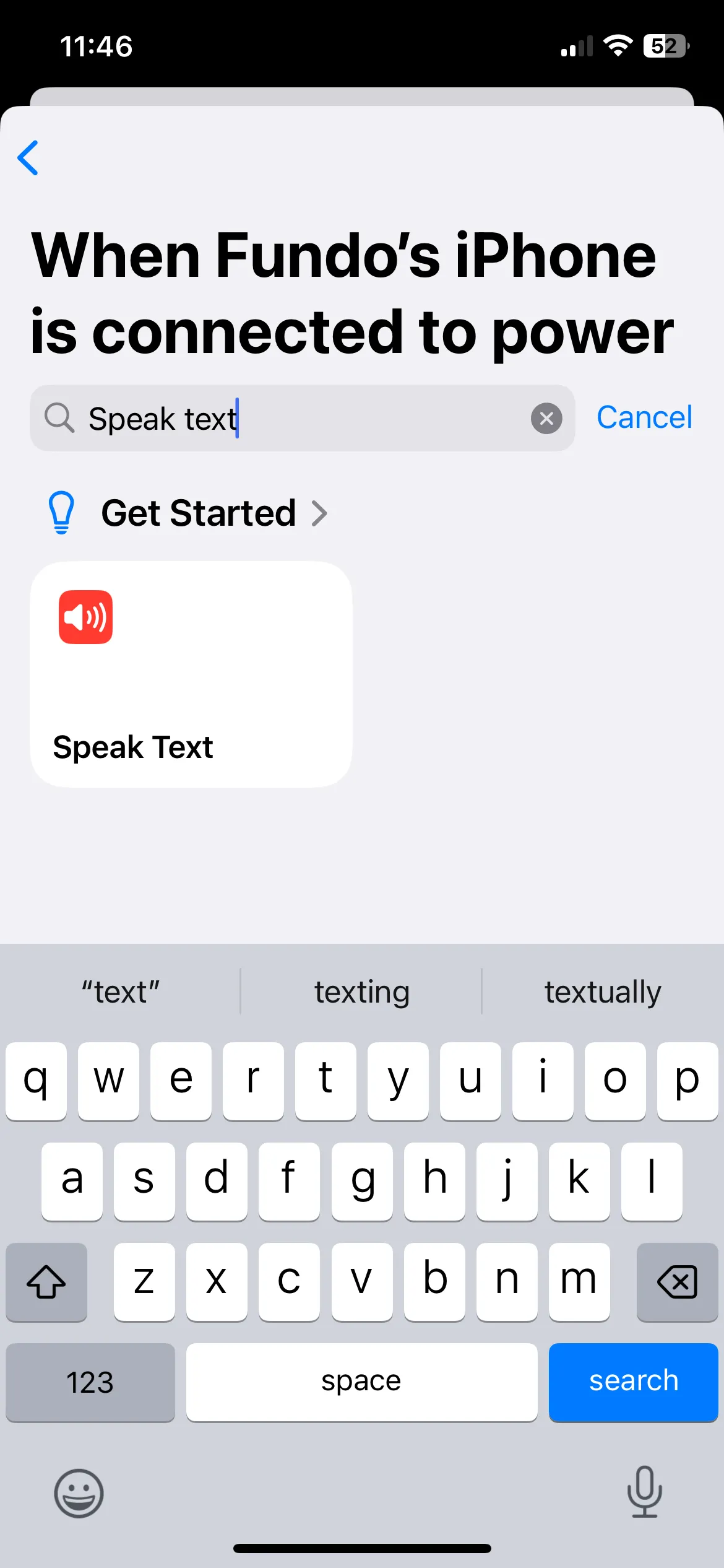 Tác vụ Đọc văn bản của Siri trong ứng dụng Phím tắt trên iPhone