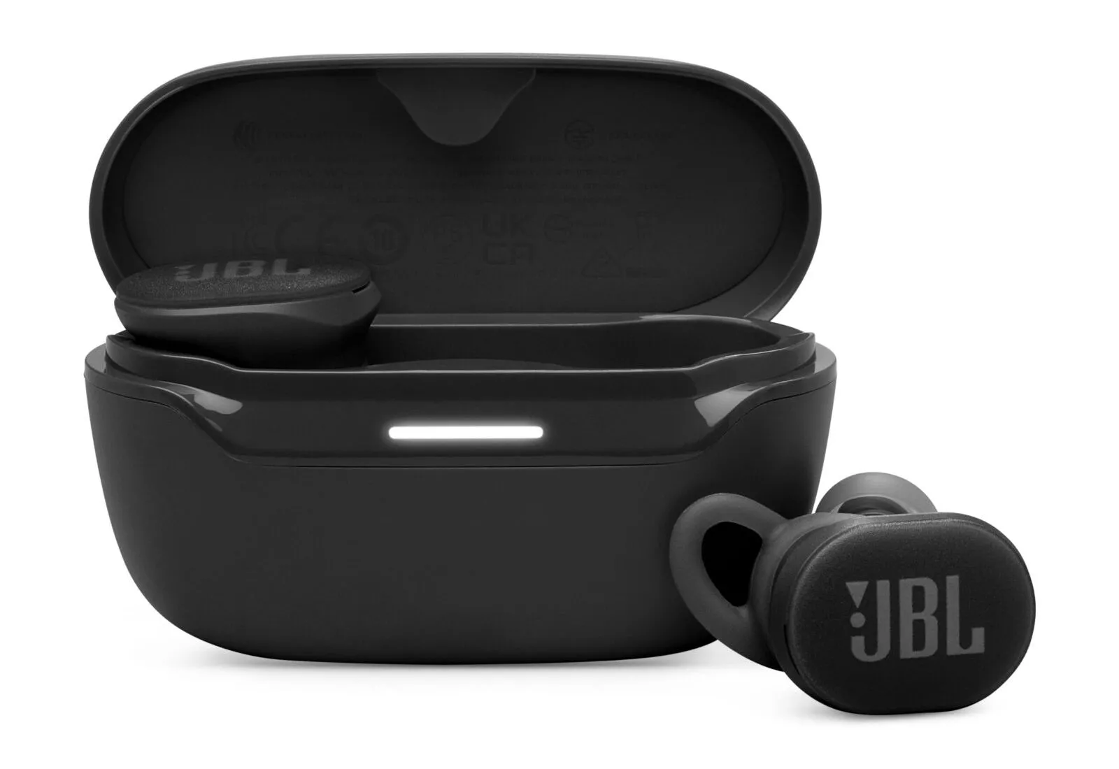 Tai nghe thể thao JBL Endurance Race 3 màu đen với thiết kế IP68 chống nước và bụi