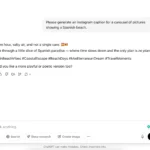 Tạo caption Instagram bằng AI cho hình ảnh phong cảnh