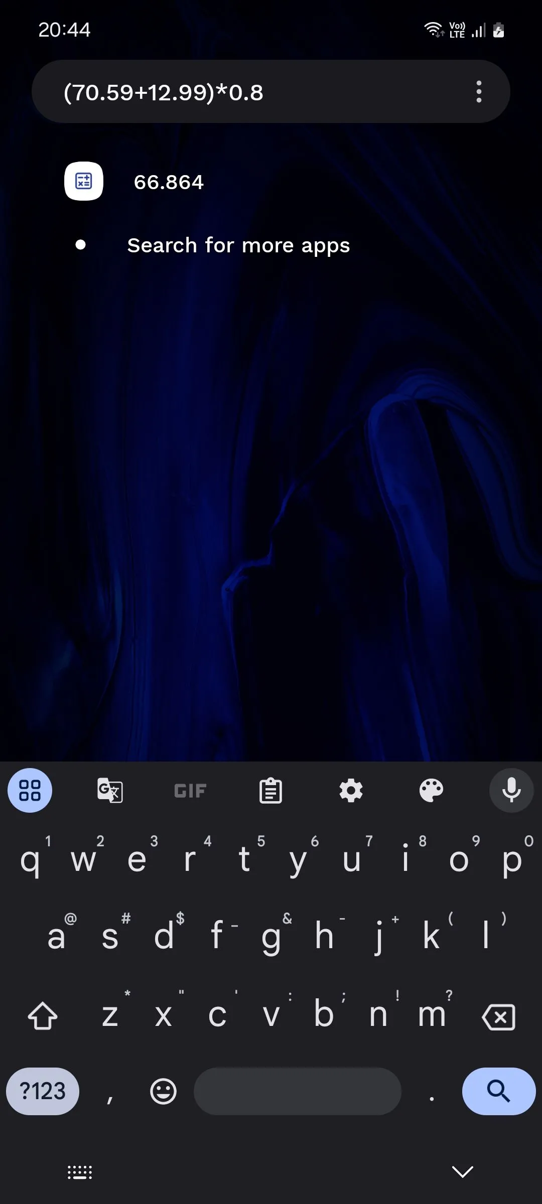 Thanh tìm kiếm Niagara Launcher tích hợp máy tính