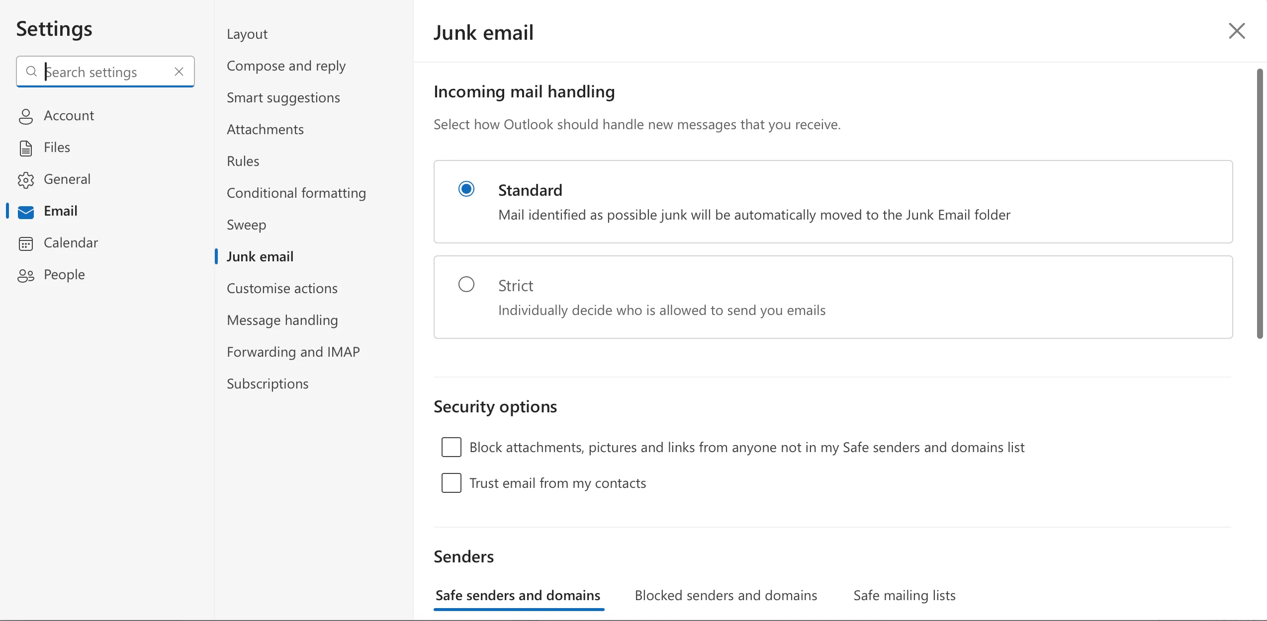 Thiết lập bộ lọc và quy tắc trong Outlook để kiểm soát người gửi và quản lý thư hiệu quả