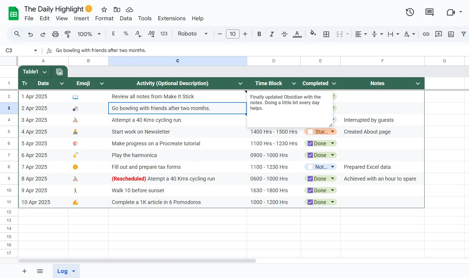 Thiết lập Nhiệm vụ Quan trọng Nhất (MIT) trong Google Sheets để ưu tiên công việc hàng ngày