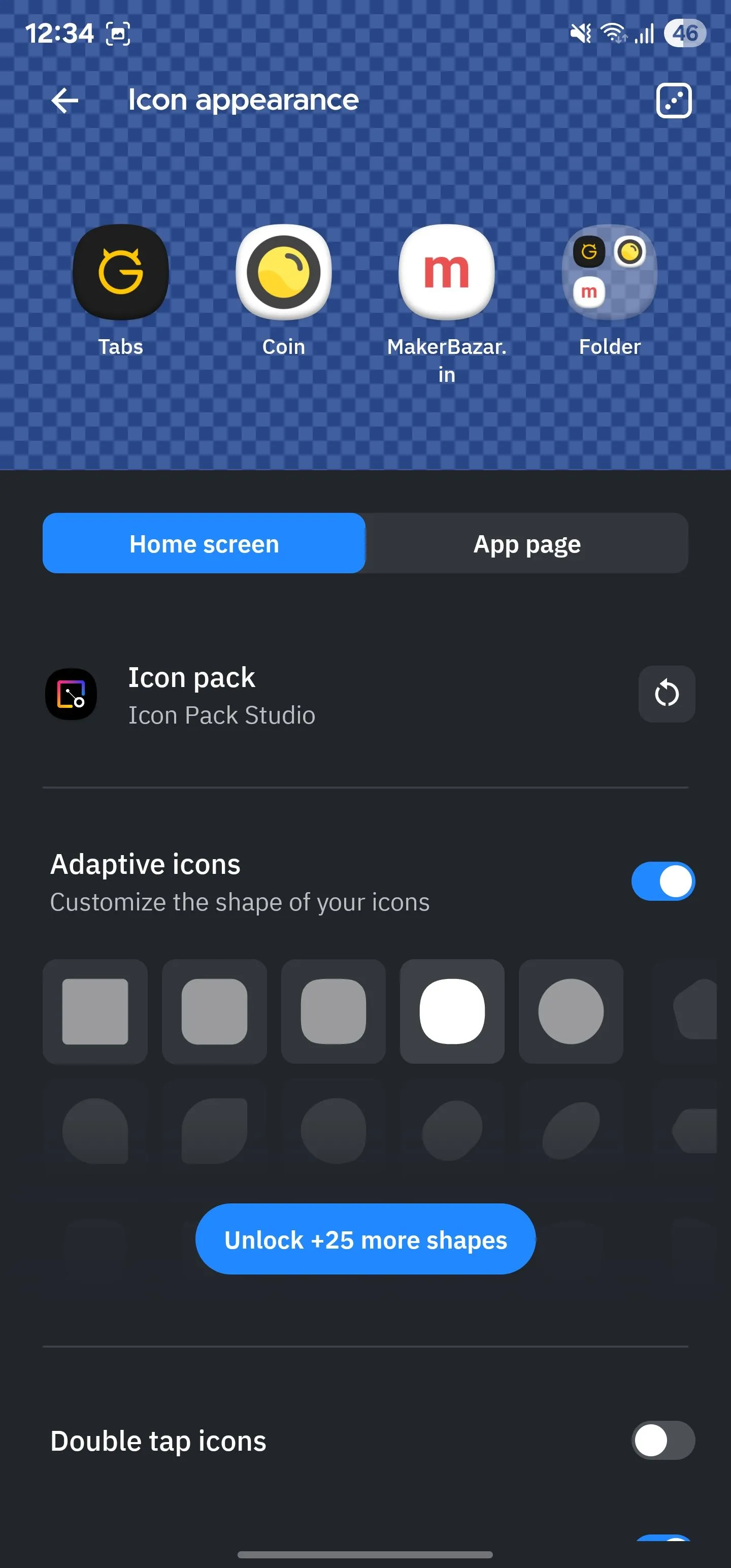 Thiết lập Smart Launcher để sử dụng biểu tượng thích ứng với nhiều tùy chọn hình dạng