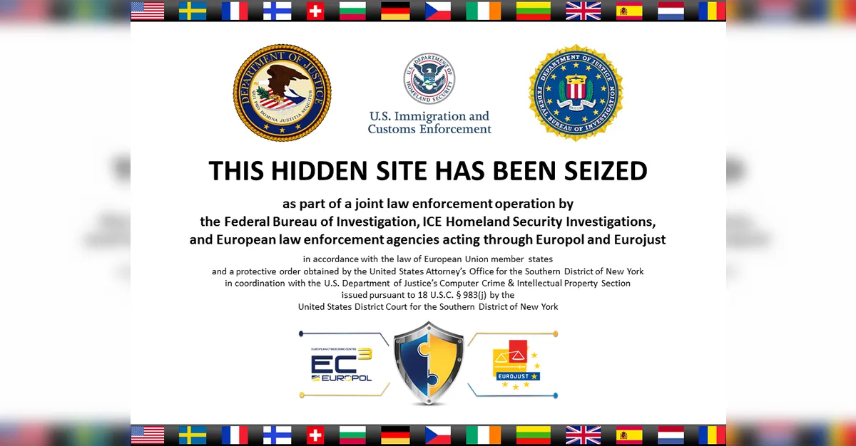 Thông báo tịch thu website Dark Web của ICE, minh chứng cho sự can thiệp của cơ quan pháp luật vào thế giới ngầm
