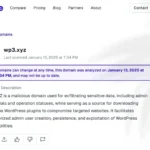 Thông tin chi tiết về domain độc hại WP3.XYZ trong chiến dịch tấn công WordPress được báo cáo bởi c/side