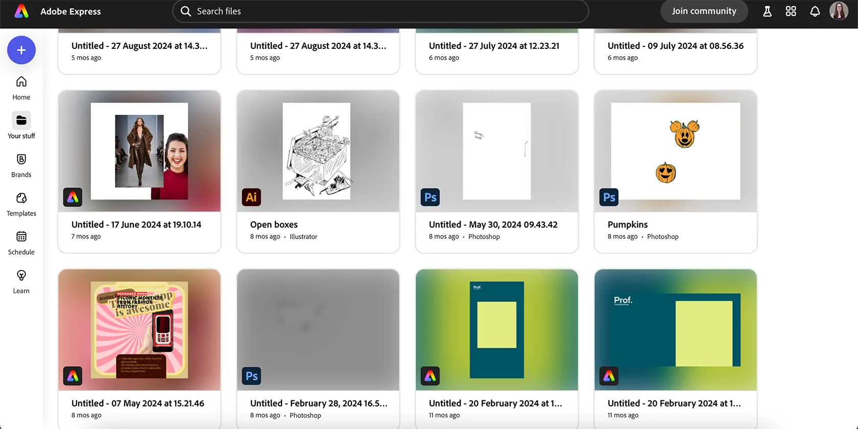 Tích hợp công cụ Adobe trong Adobe Express