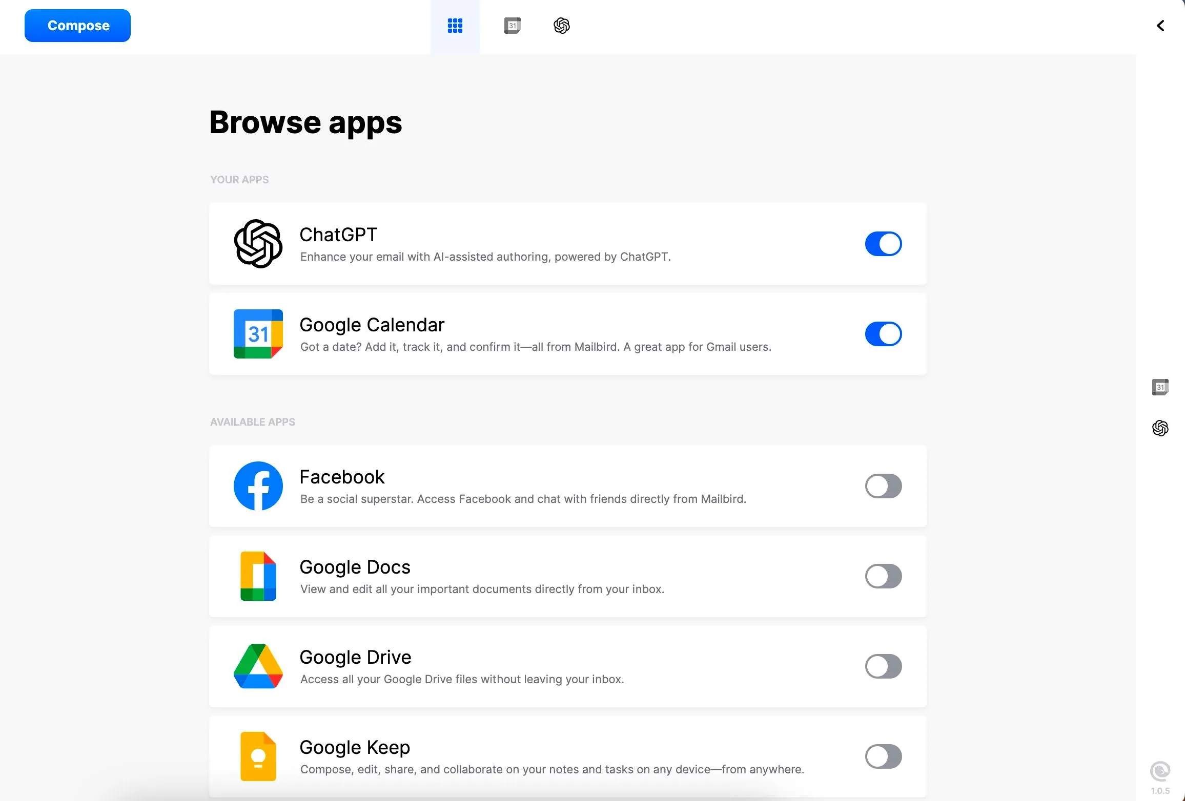 Tích hợp tài khoản Gmail với Mailbird để kết nối Google Calendar dễ dàng