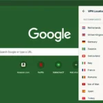 Tiện ích mở rộng ExpressVPN trên trình duyệt, minh họa việc bảo vệ dữ liệu khi duyệt web.
