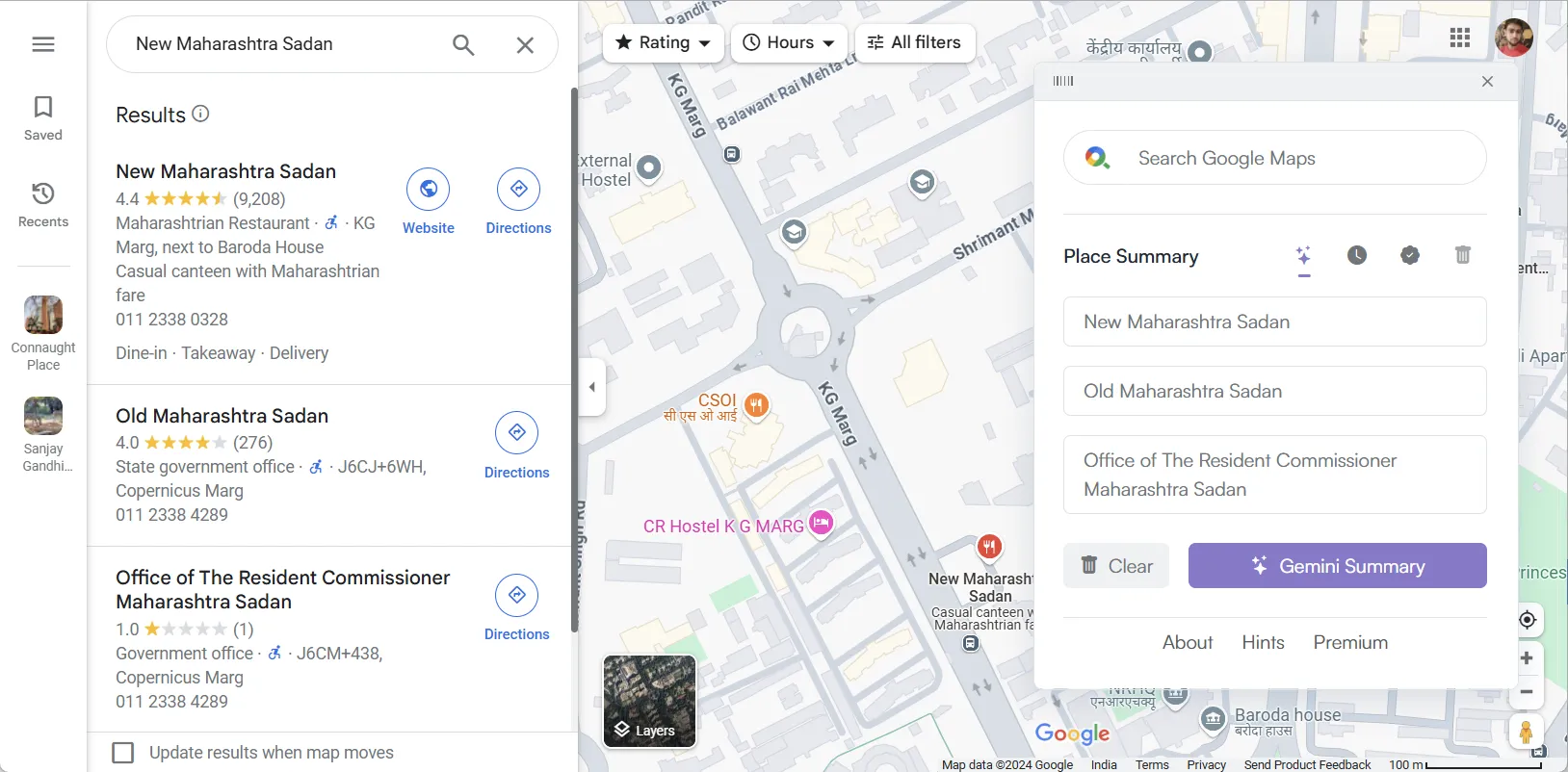 Tính năng Page Summary của Maps Express giúp tóm tắt thông tin vị trí chính từ trang web
