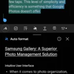 Tính năng tự động định dạng ghi chú trong ứng dụng Samsung Notes giúp tổ chức nội dung gọn gàng