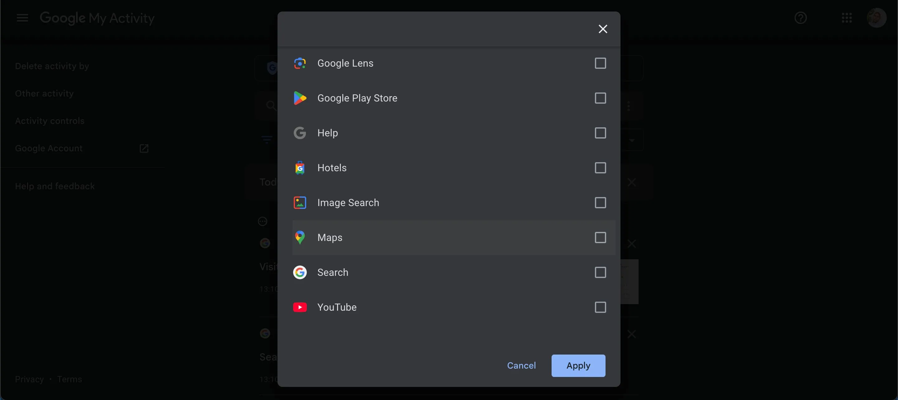 Tổng hợp các ứng dụng và nền tảng của Google nơi dữ liệu người dùng được thu thập