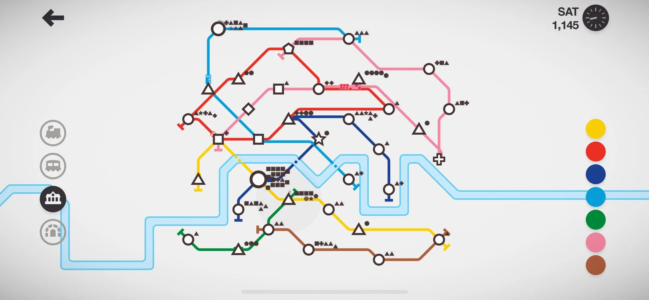 Trải nghiệm game Mini Metro trên iPhone, một ví dụ điển hình về trò chơi thư giãn giúp giảm căng thẳng sau giờ làm việc.