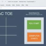 Trò chơi cờ caro (Tic-Tac-Toe) được mô phỏng và chơi trực tiếp trên bảng tính Microsoft Excel.