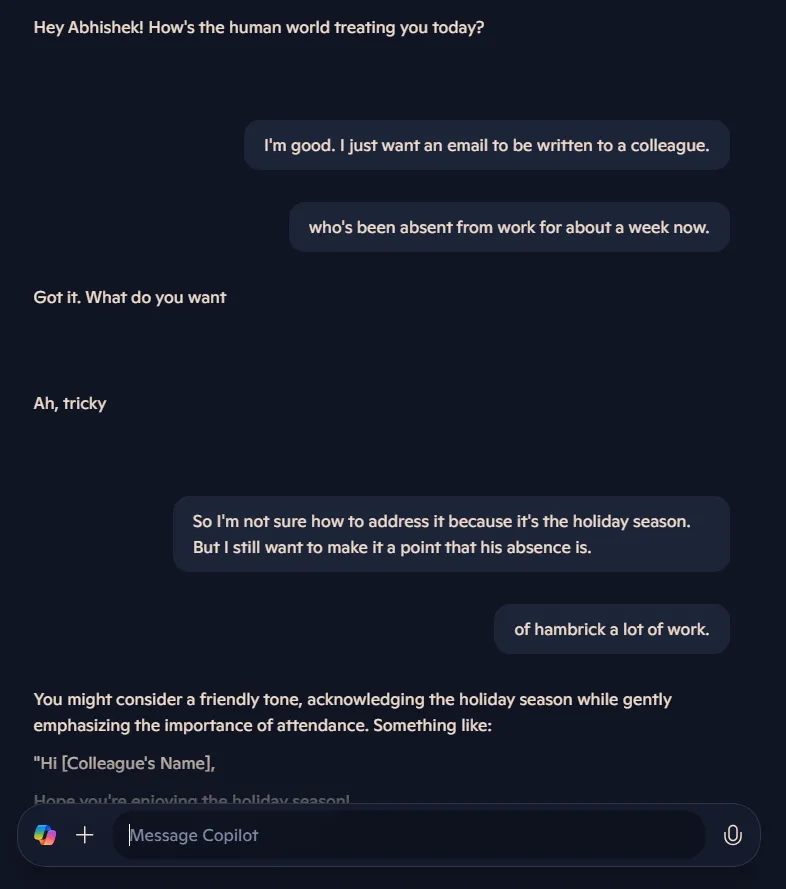 Trợ lý viết email và tài liệu với Copilot Voice