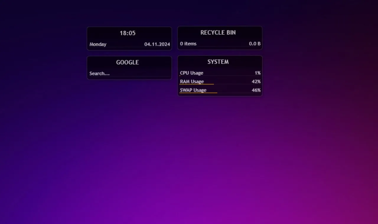 Tùy biến desktop Windows 11 với Rainmeter skin mặc định