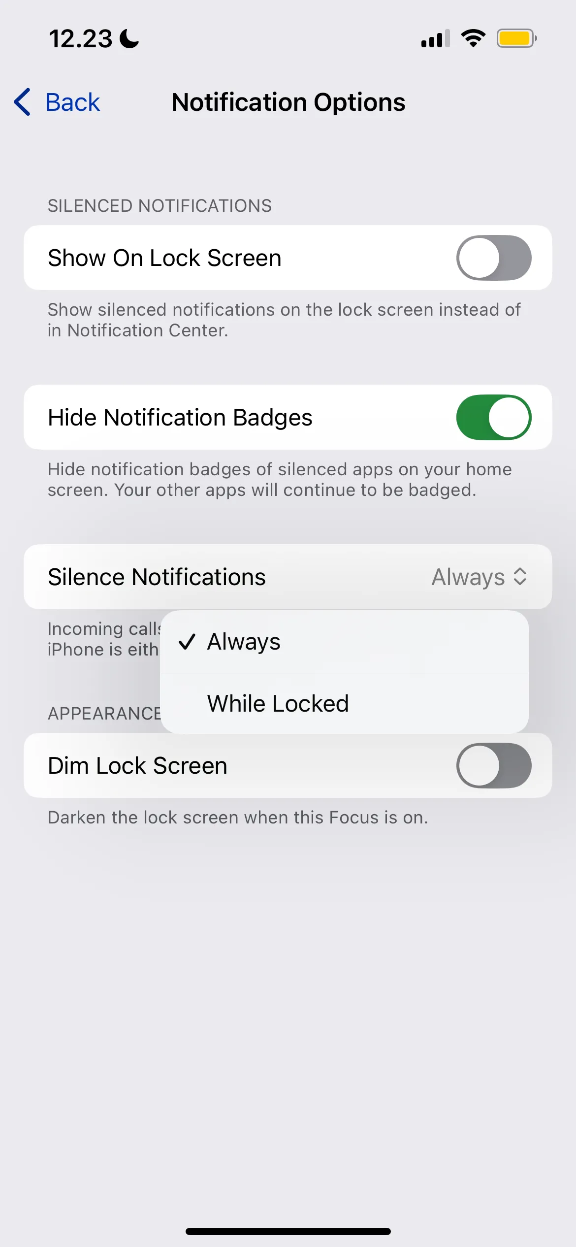 Tùy chỉnh cách tắt tiếng thông báo cho các ứng dụng trong Chế độ Tập trung iPhone