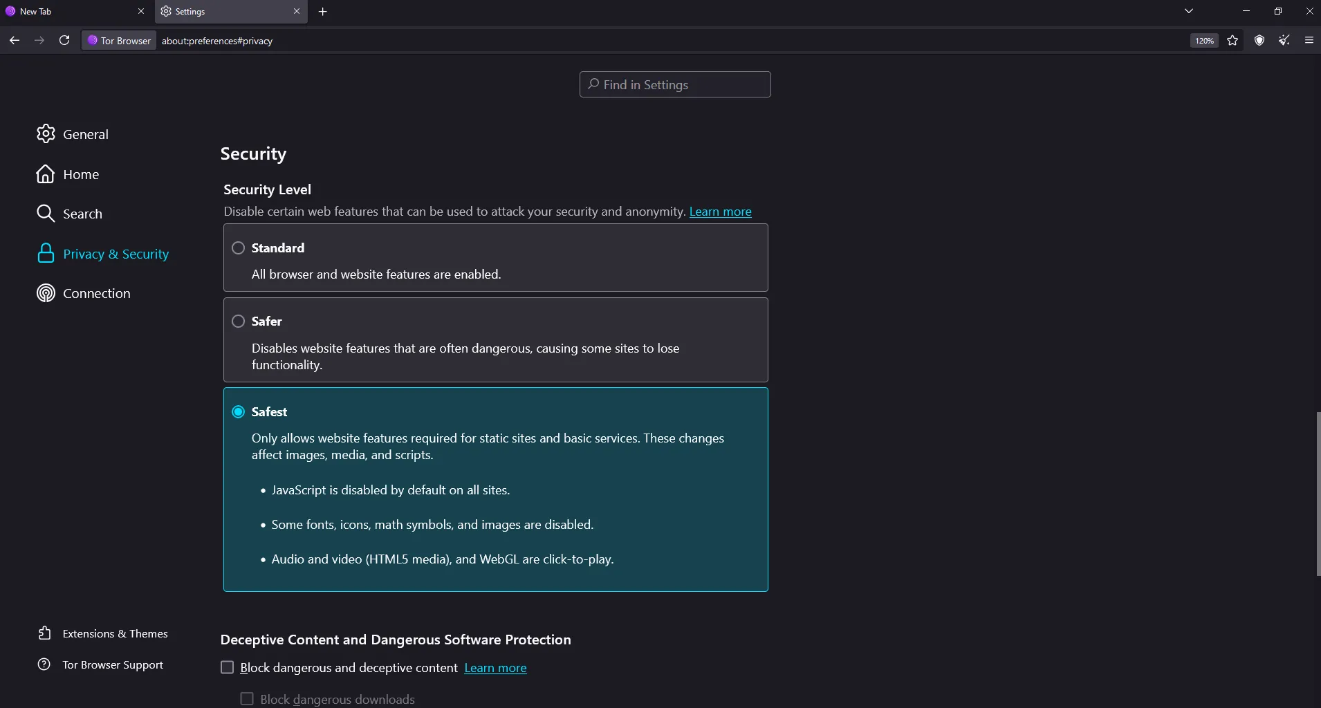 Tùy chỉnh cài đặt bảo mật của Tor Browser để đảm bảo an toàn tối đa khi truy cập dark web